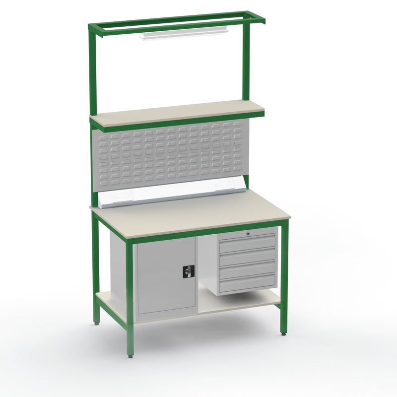 Electronics ESD Workbench | Anti-Static Worktop | Cupboard & 4 Drawers
