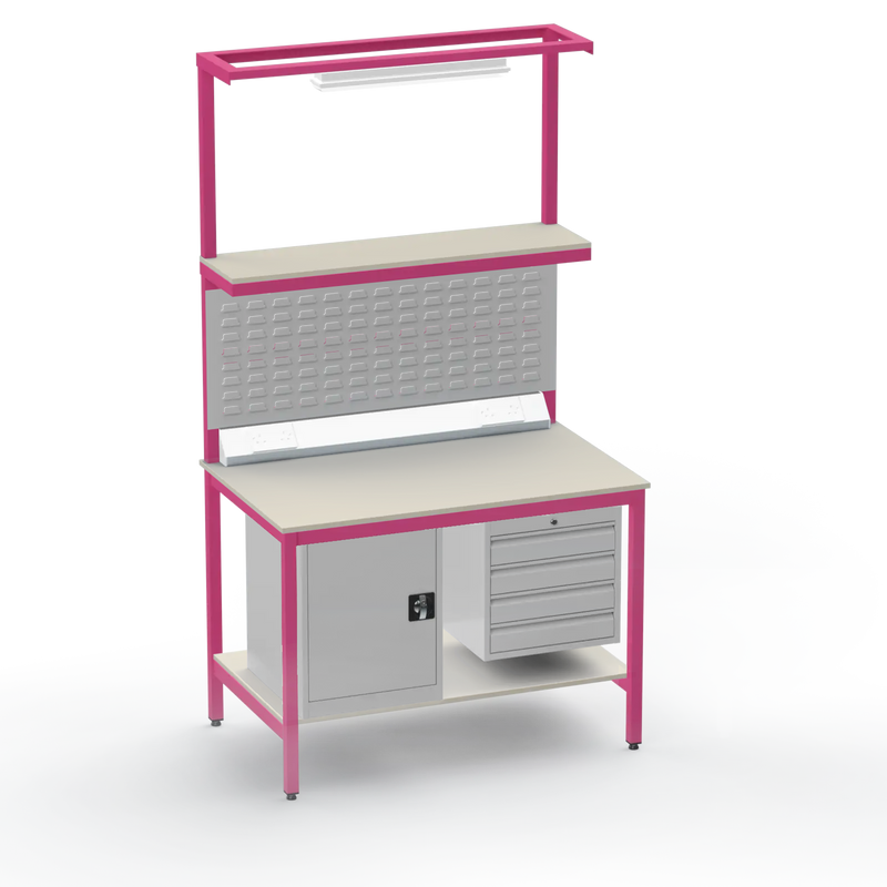 Electronics ESD Workbench | Anti-Static Worktop | Cupboard & 4 Drawers