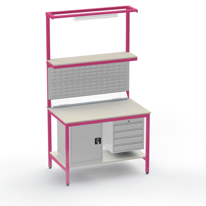 Electronics ESD Workbench | Anti-Static Worktop | Cupboard & 4 Drawers