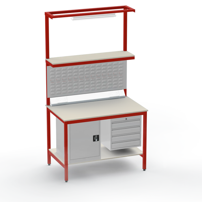 Electronics ESD Workbench | Anti-Static Worktop | Cupboard & 4 Drawers