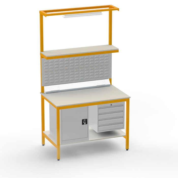 Electronics ESD Workbench | Anti-Static Worktop | Cupboard & 4 Drawers