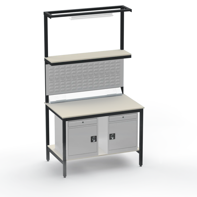 Electronics ESD Workbench | Anti-Static Worktop | Twin Cupboards With Drawer