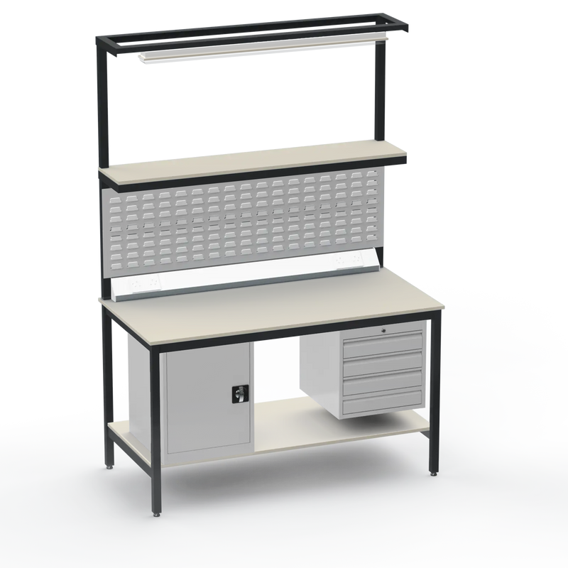 Electronics ESD Workbench | Anti-Static Worktop | Cupboard & 4 Drawers