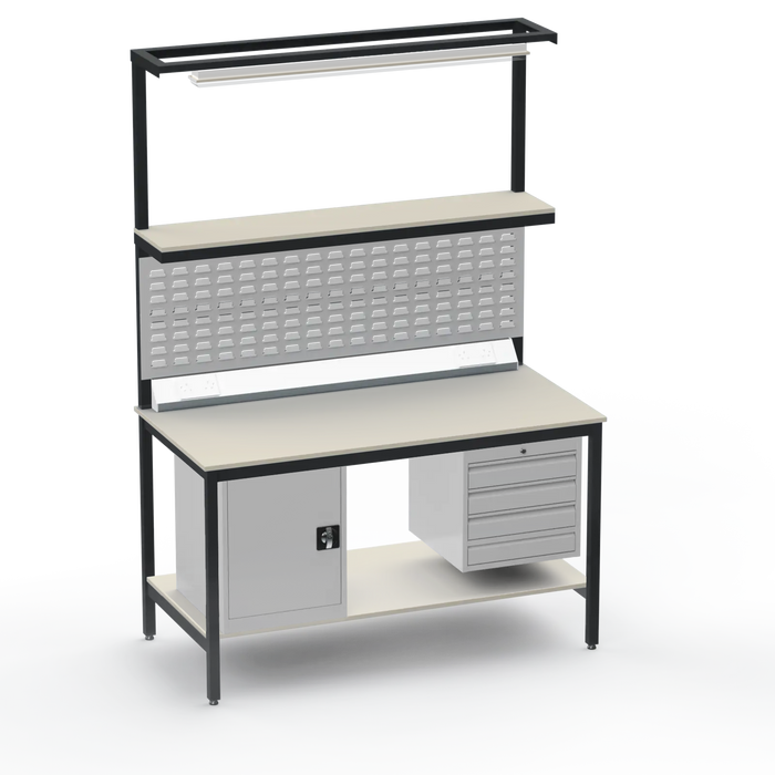 Electronics ESD Workbench | Anti-Static Worktop | Cupboard & 4 Drawers