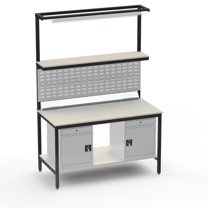 Electronics ESD Workbench | Anti-Static Worktop | Twin Cupboards With Drawer