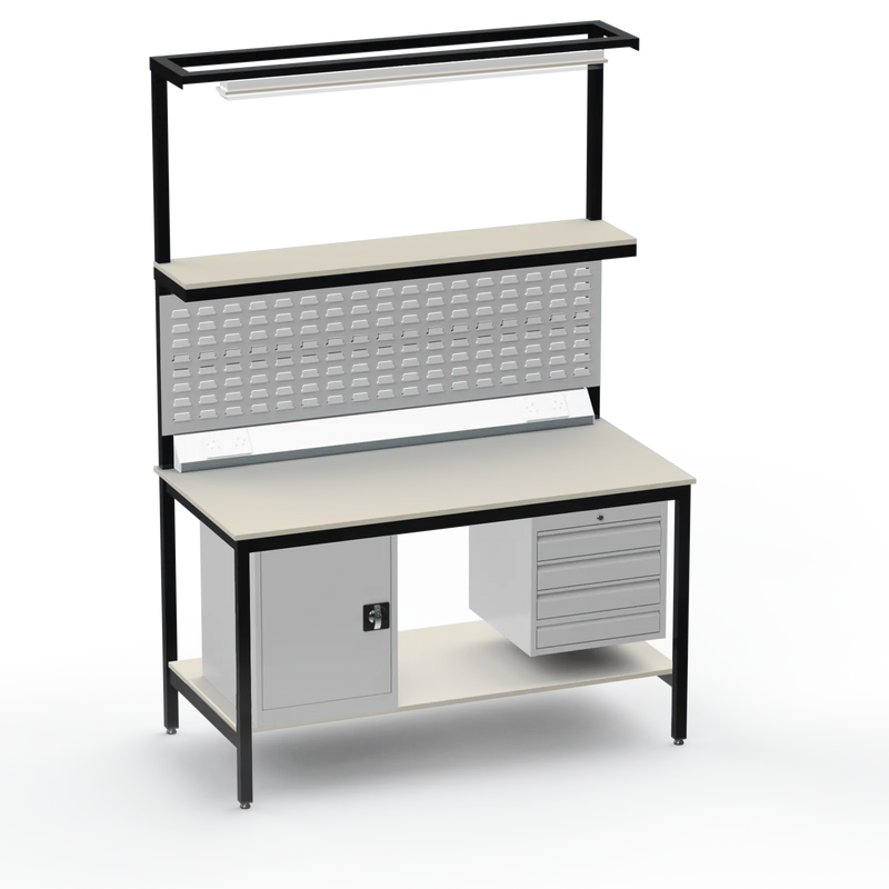 Electronics ESD Workbench | Anti-Static Worktop | Cupboard & 4 Drawers