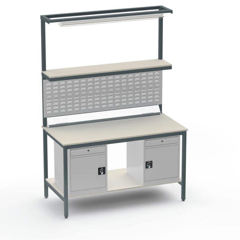 Electronics ESD Workbench | Anti-Static Worktop | Twin Cupboards With Drawer