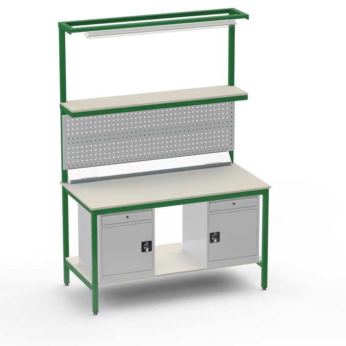 Electronics ESD Workbench | Anti-Static Worktop | Twin Cupboards With Drawer & Tool Panel