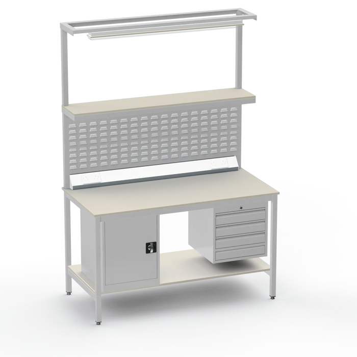 Electronics ESD Workbench | Anti-Static Worktop | Cupboard & 4 Drawers