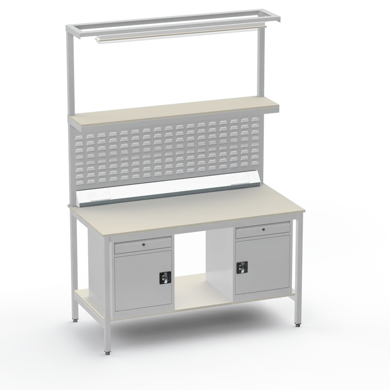 Electronics ESD Workbench | Anti-Static Worktop | Twin Cupboards With Drawer