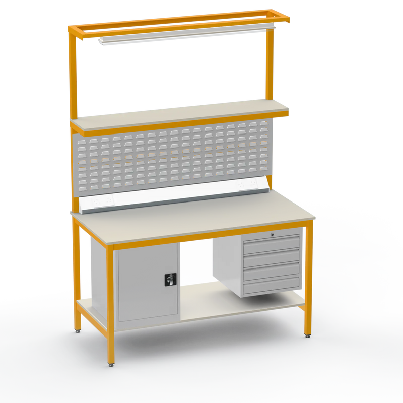 Electronics ESD Workbench | Anti-Static Worktop | Cupboard & 4 Drawers