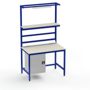 Electronics ESD Workbench | Anti-Static Worktop | Cupboard & Upper Shelf | Lighting Rail & Electrical