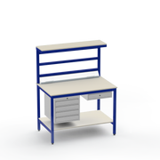 ESD Workbench | Anti-Static Worktop | 4 Drawers & Single Drawer | Upper & Lower Shelves | Electrical