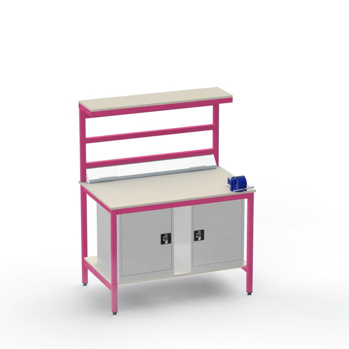 Electronics ESD Workbench | Anti-Static Worktop | Twin Cupboards & 4-Inch Vice