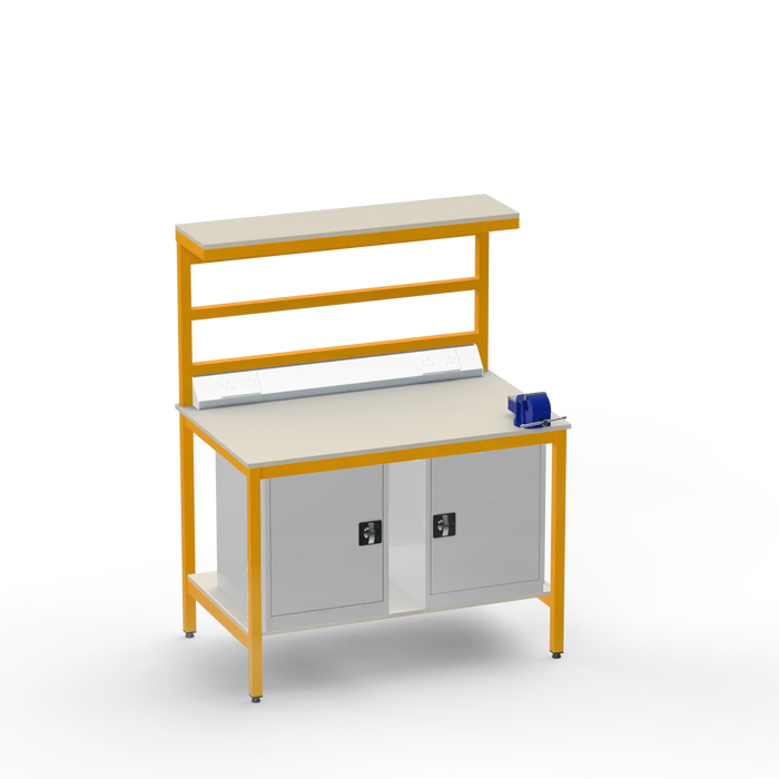Electronics ESD Workbench | Anti-Static Worktop | Twin Cupboards & 4-Inch Vice