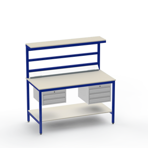 Electronics ESD Workbench | Anti-Static Worktop | 2-Drawer & 3-Drawer Units | Upper & Lower Shelves | Electrical