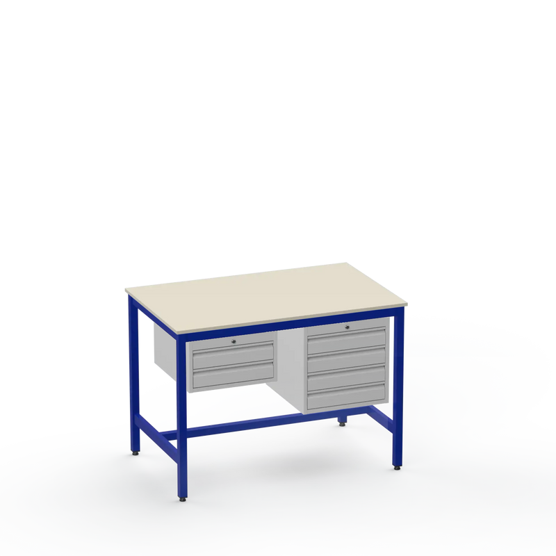 Electronics ESD Workbench | Anti-Static Worktop | 2 Drawers & 4 Drawers