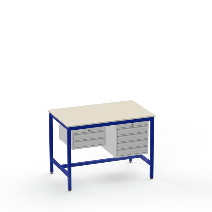 Electronics ESD Workbench | Anti-Static Worktop | 2 Drawers & 4 Drawers