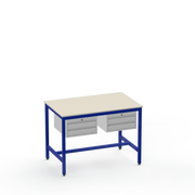 Electronics ESD Workbench | Anti-Static Worktop | Twin 2-Drawer Units