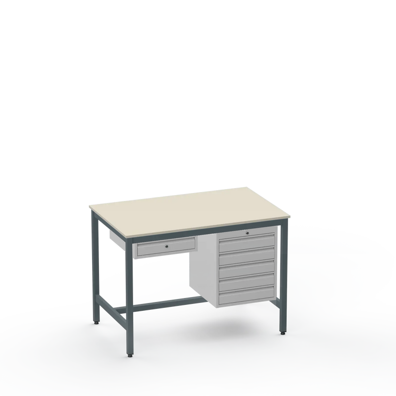 ESD Workbench | Anti-Static Worktop | 1 Drawer & 5 Drawers