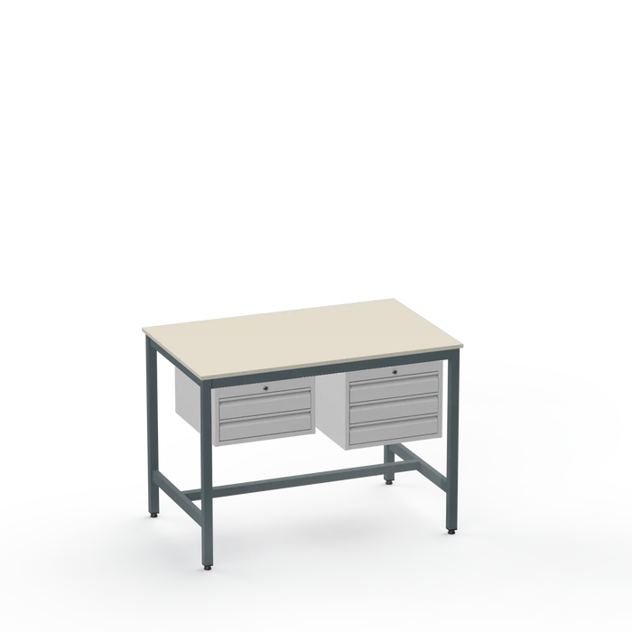 Electronics ESD Workbench | Anti-Static Worktop | 2 Drawers & 3 Drawers