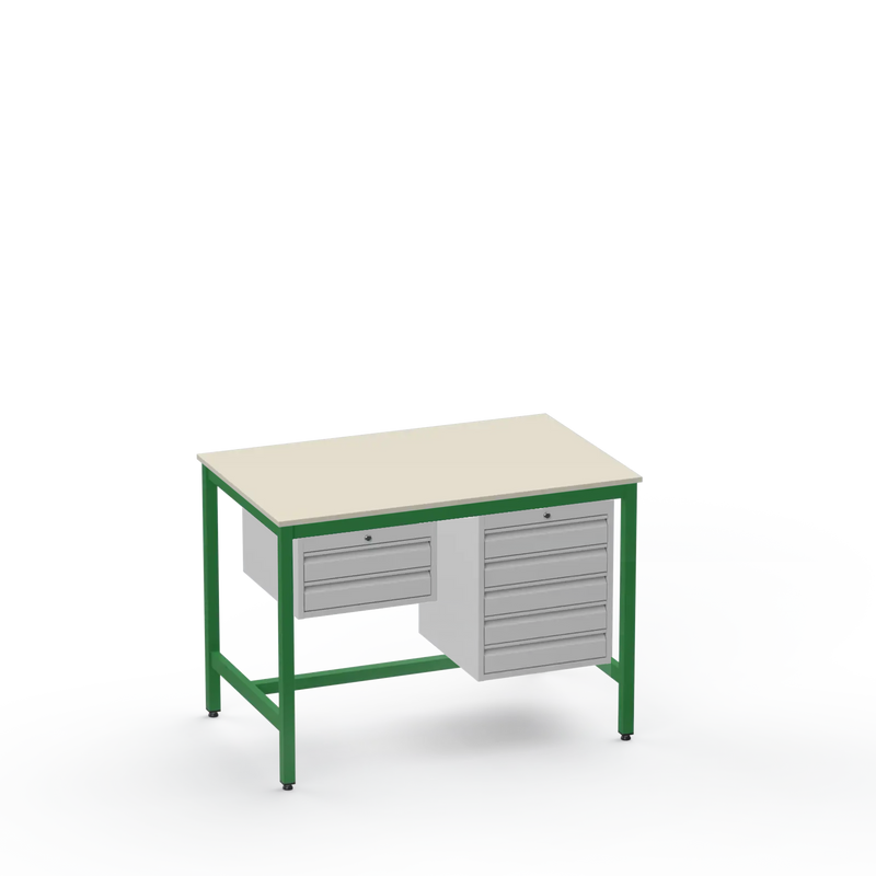 Electronics ESD Workbench | Anti-Static Worktop | 2 Drawers & 5 Drawers