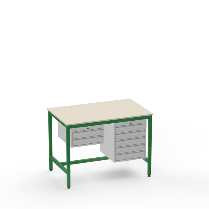 Electronics ESD Workbench | Anti-Static Worktop | 2 Drawers & 5 Drawers