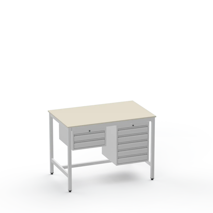 Electronics ESD Workbench | Anti-Static Worktop | 2 Drawers & 5 Drawers