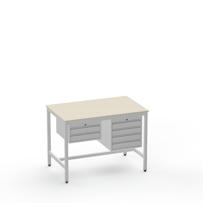 Electronics ESD Workbench | Anti-Static Worktop | 2 Drawers & 4 Drawers