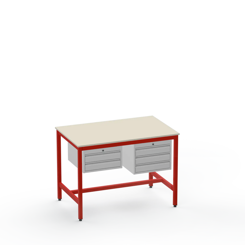 Electronics ESD Workbench | Anti-Static Worktop | 2 Drawers & 3 Drawers