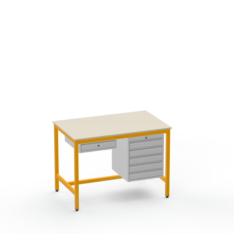 ESD Workbench | Anti-Static Worktop | 1 Drawer & 5 Drawers