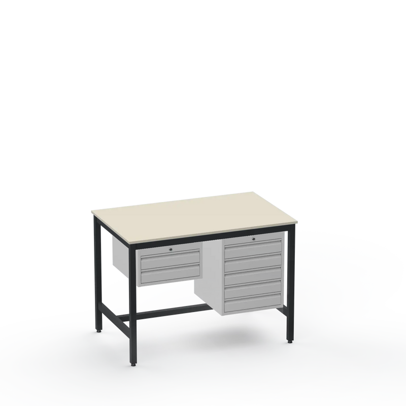 Electronics ESD Workbench | Anti-Static Worktop | 2 Drawers & 5 Drawers