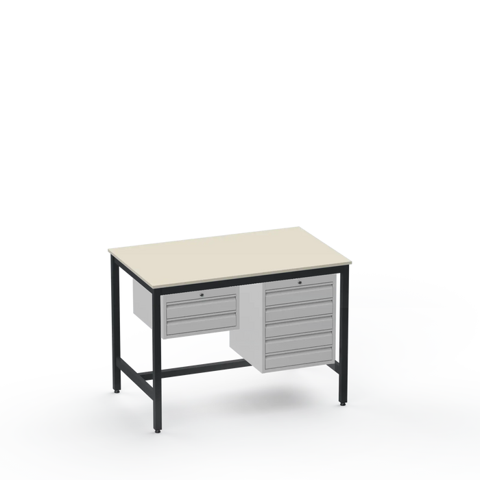 Electronics ESD Workbench | Anti-Static Worktop | 2 Drawers & 5 Drawers