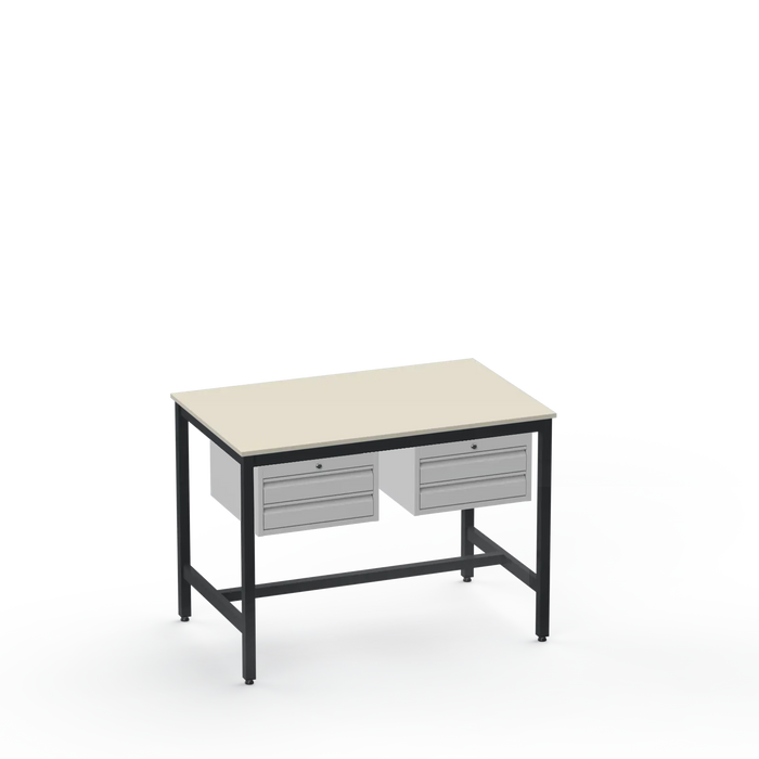 Electronics ESD Workbench | Anti-Static Worktop | Twin 2-Drawer Units