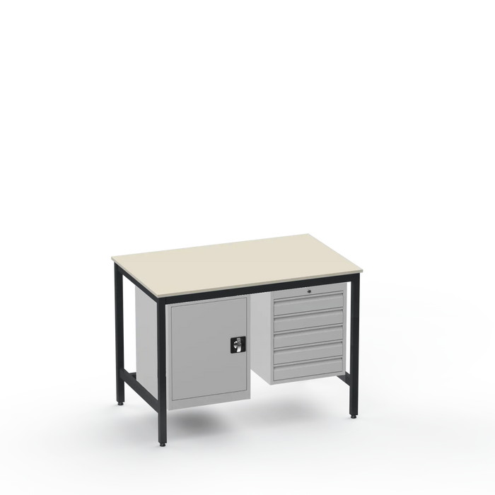 Electronics ESD Workbench | Anti-Static Worktop | Cupboard & 5 Drawers