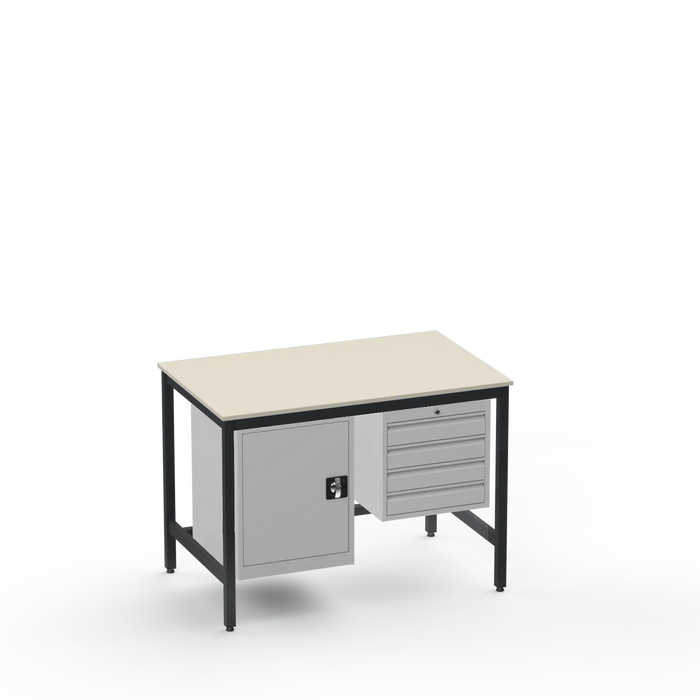 Electronics ESD Workbench | Anti-Static Worktop | Cupboard & 4 Drawers