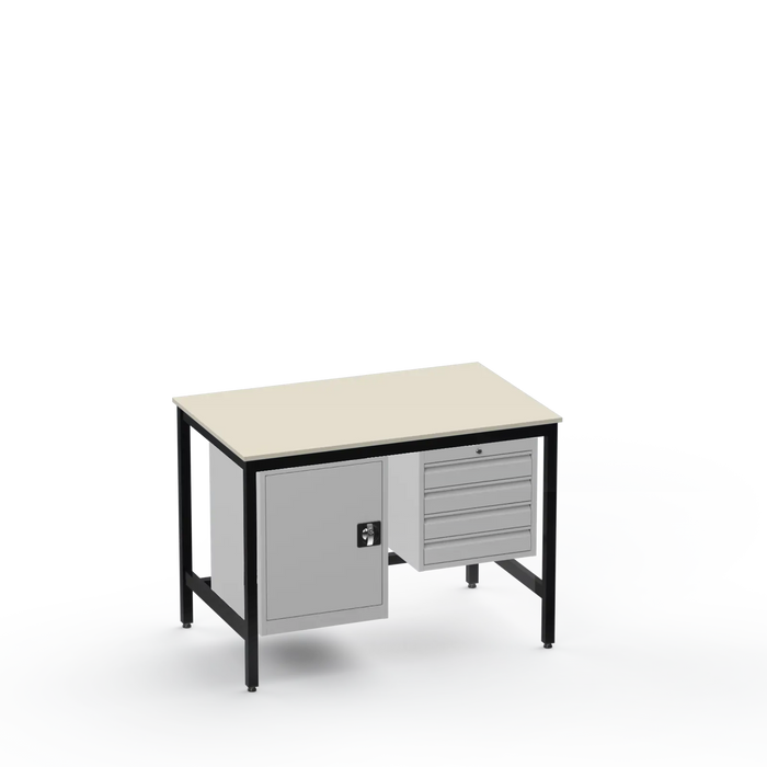 Electronics ESD Workbench | Anti-Static Worktop | Cupboard & 4 Drawers