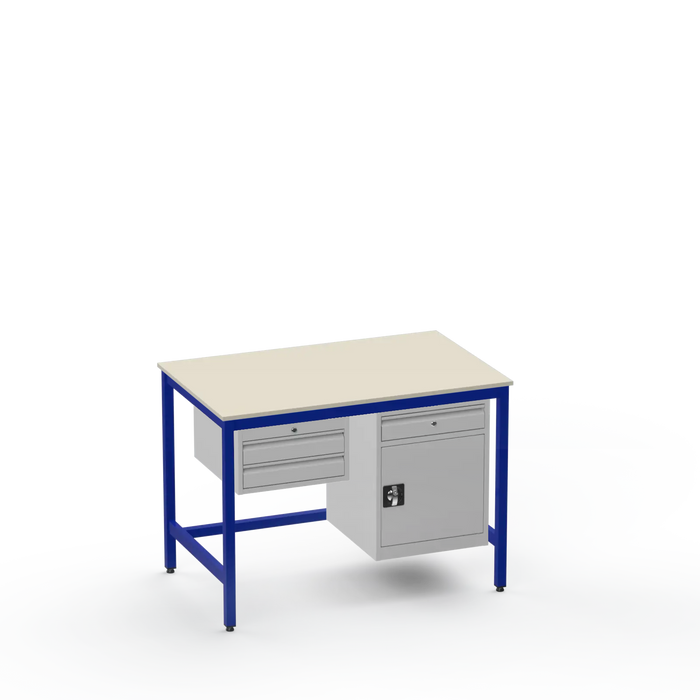 Electronics ESD Workbench | Anti-Static Worktop | 2 Drawers & Cupboard With Drawer