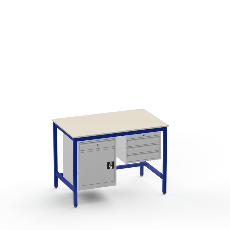 Electronics ESD Workbench | Anti-Static Worktop | Cupboard With Drawer & 3 Drawers