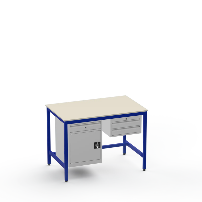 Electronics ESD Workbench | Anti-Static Worktop | Cupboard With Drawer & 2 Drawers