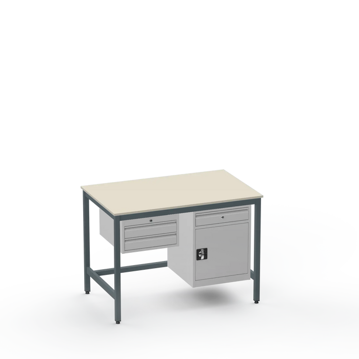 Electronics ESD Workbench | Anti-Static Worktop | 2 Drawers & Cupboard With Drawer