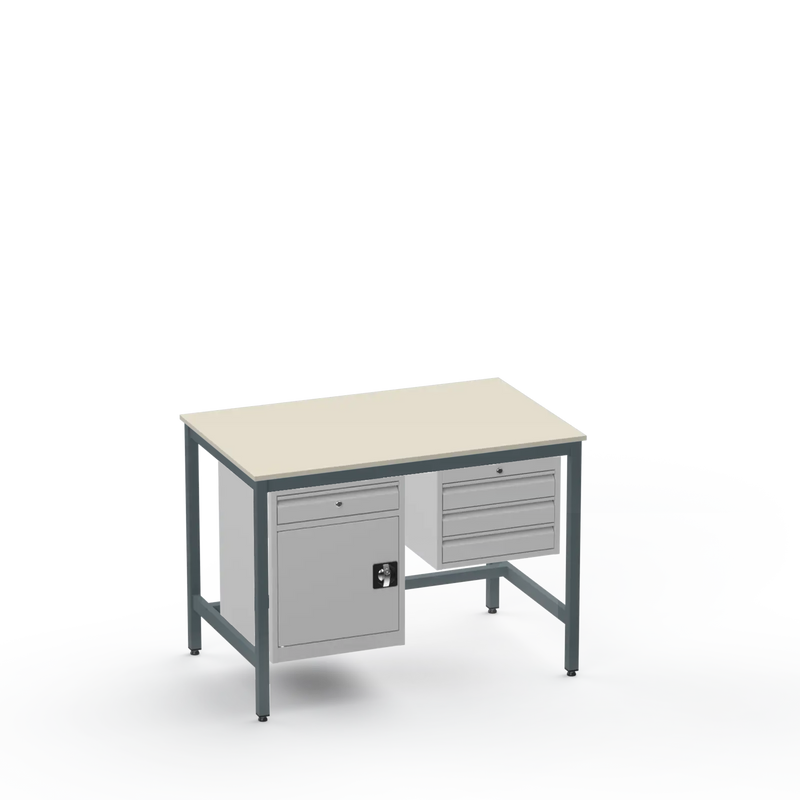 Electronics ESD Workbench | Anti-Static Worktop | Cupboard With Drawer & 3 Drawers