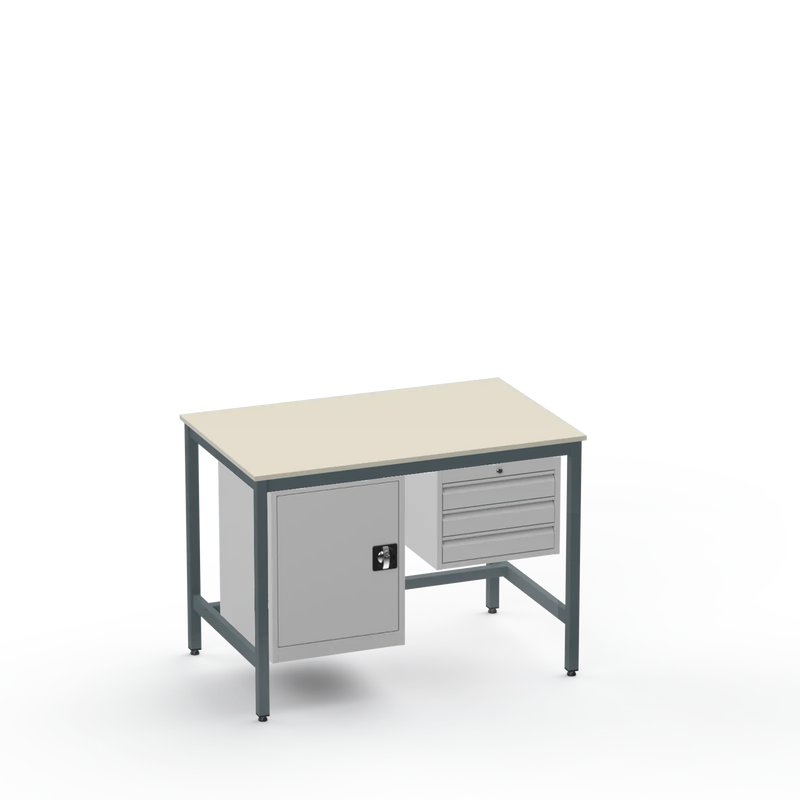Electronics ESD Workbench | Anti-Static Worktop | Cupboard & 3 Drawers