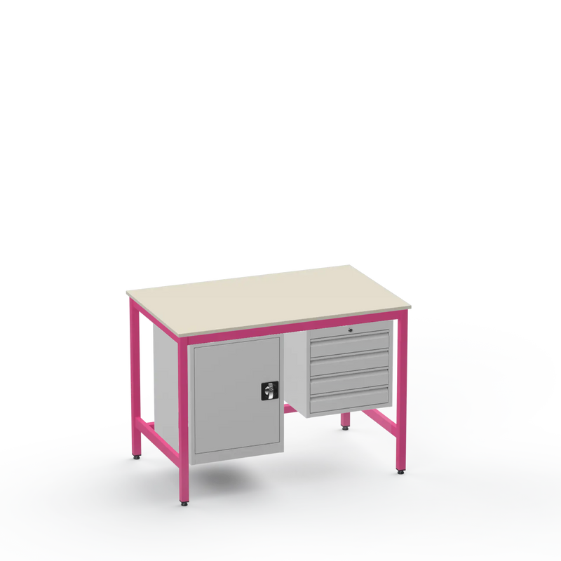 Electronics ESD Workbench | Anti-Static Worktop | Cupboard & 4 Drawers