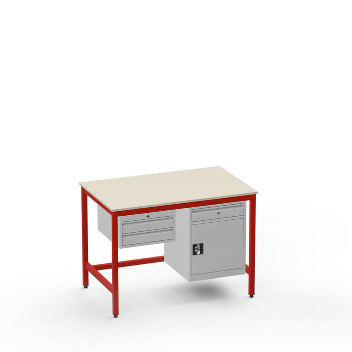 Electronics ESD Workbench | Anti-Static Worktop | 2 Drawers & Cupboard With Drawer