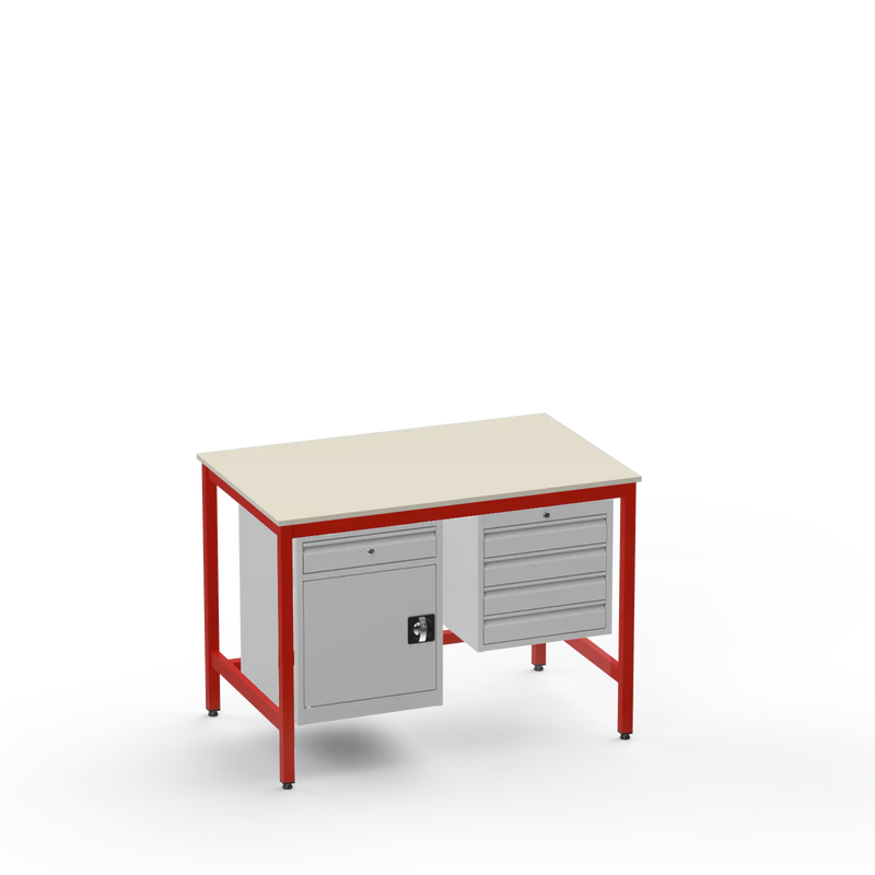 Electronics ESD Workbench | Anti-Static Worktop | Cupboard With Drawer & 4 Drawers