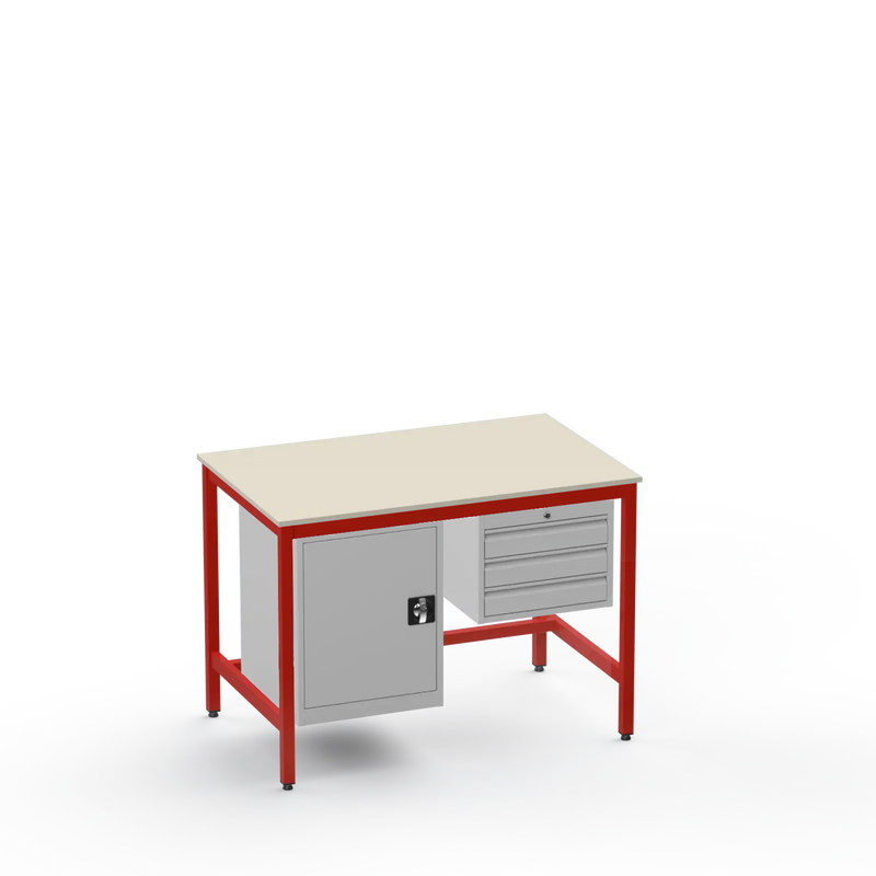 Electronics ESD Workbench | Anti-Static Worktop | Cupboard & 3 Drawers