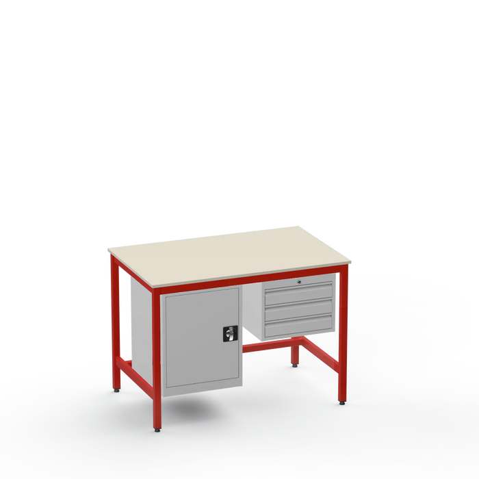 Electronics ESD Workbench | Anti-Static Worktop | Cupboard & 3 Drawers