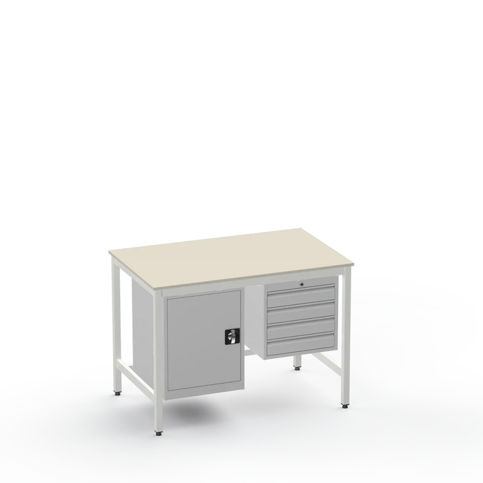 Electronics ESD Workbench | Anti-Static Worktop | Cupboard & 4 Drawers