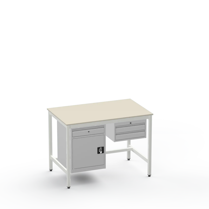 Electronics ESD Workbench | Anti-Static Worktop | Cupboard With Drawer & 2 Drawers